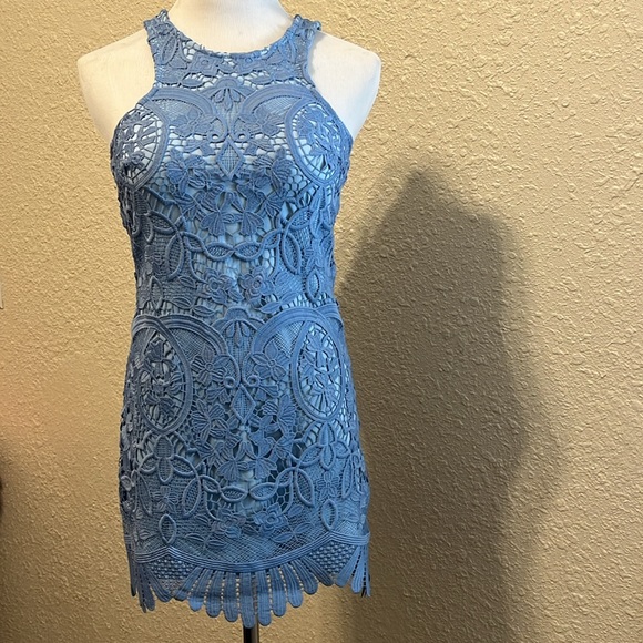 Lovers + Friends x Revolve Caspian Shift Dress Crystal Blue Size XS - Picture 5 of 7
